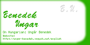 benedek ungar business card